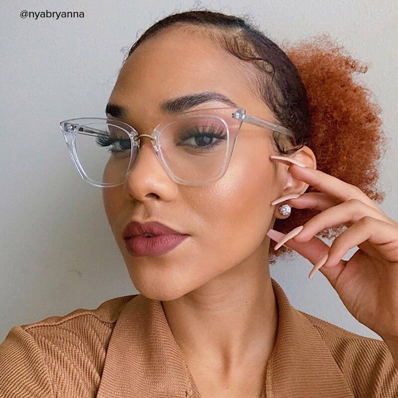 Tacita - Cat Eye Crystal Clear Eyeglasses - 7