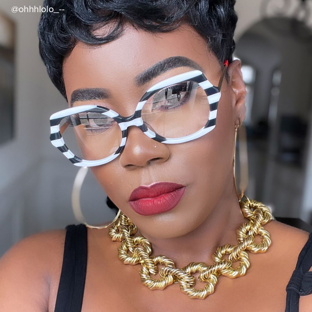 Julietta - Geometric White/Black Eyeglasses - 7