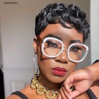 Caroline - Square White Eyeglasses - 9