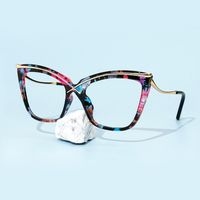 Janina - Cat Eye Floral Eyeglasses | Vooglam On Model