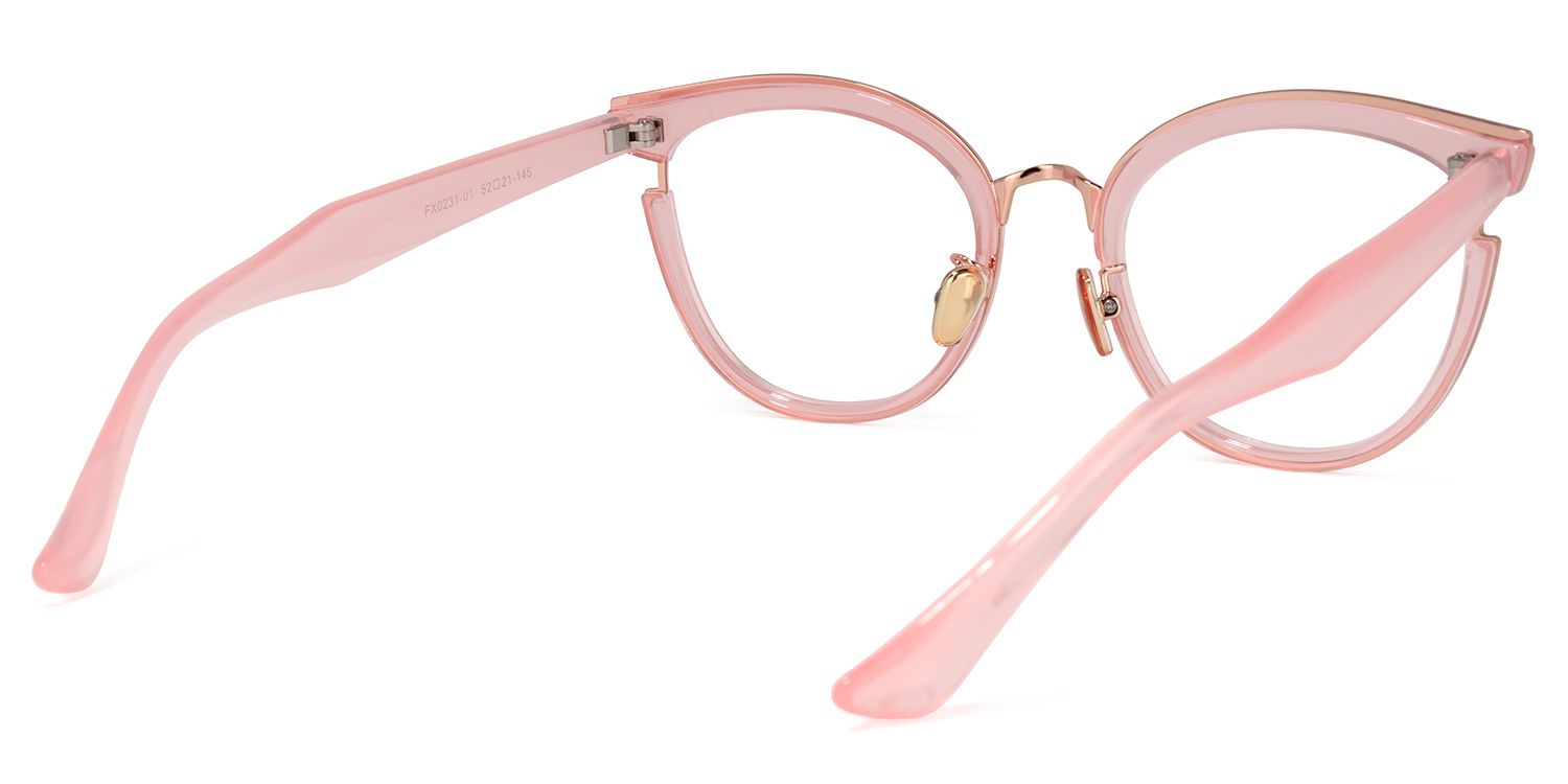 Cute Pink Cat Eye Glasses | Vooglam.com1 Side View
