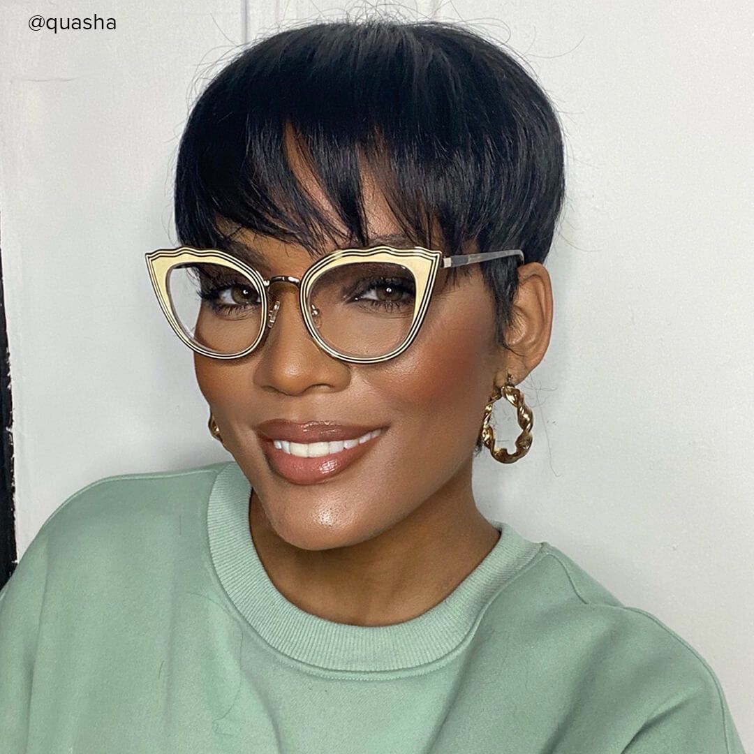 Beasley - Cat Eye Yellow Eyeglasses - 7