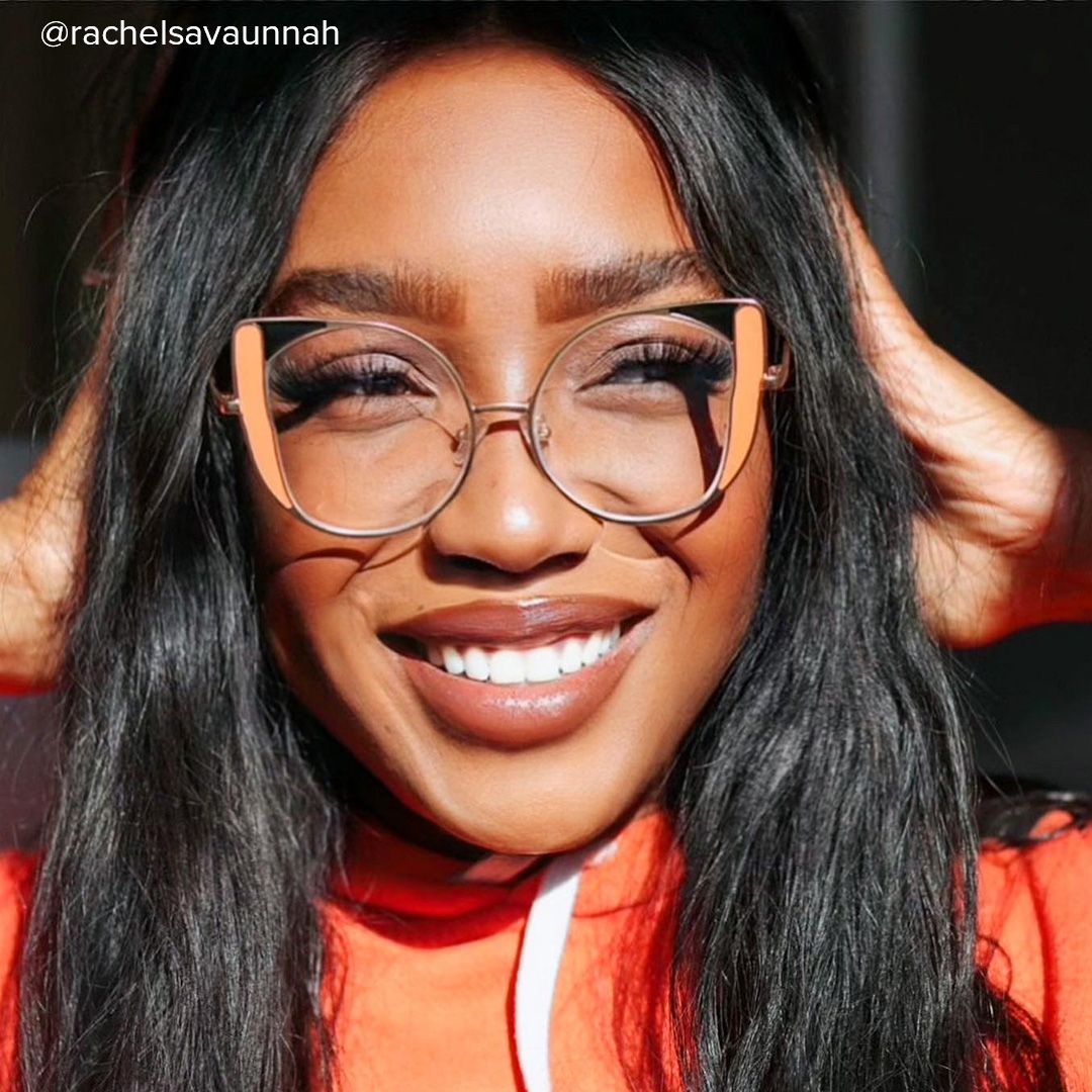 Eleni - Cat Eye Orange Eyeglasses - 8