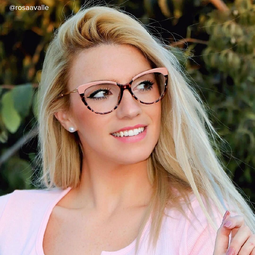 Trudie - Cat Eye Brown Tortoise Eyeglasses - 9