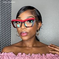 Dusica - Rectangle Red Eyeglasses - 6