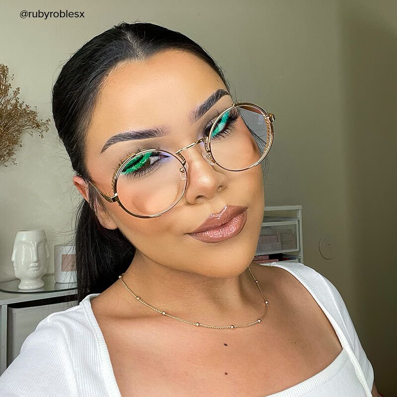 Rojas - Round Gold Eyeglasses - 9