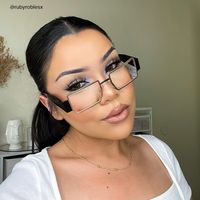 Anitta - Rectangle Gold Eyeglasses - 9