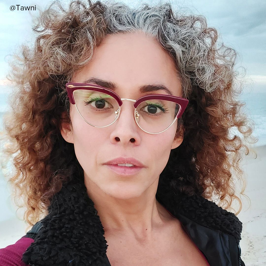 Charming Cat Eye Wine/Red Eyeglasses│Vooglam Optical Glasses- 6