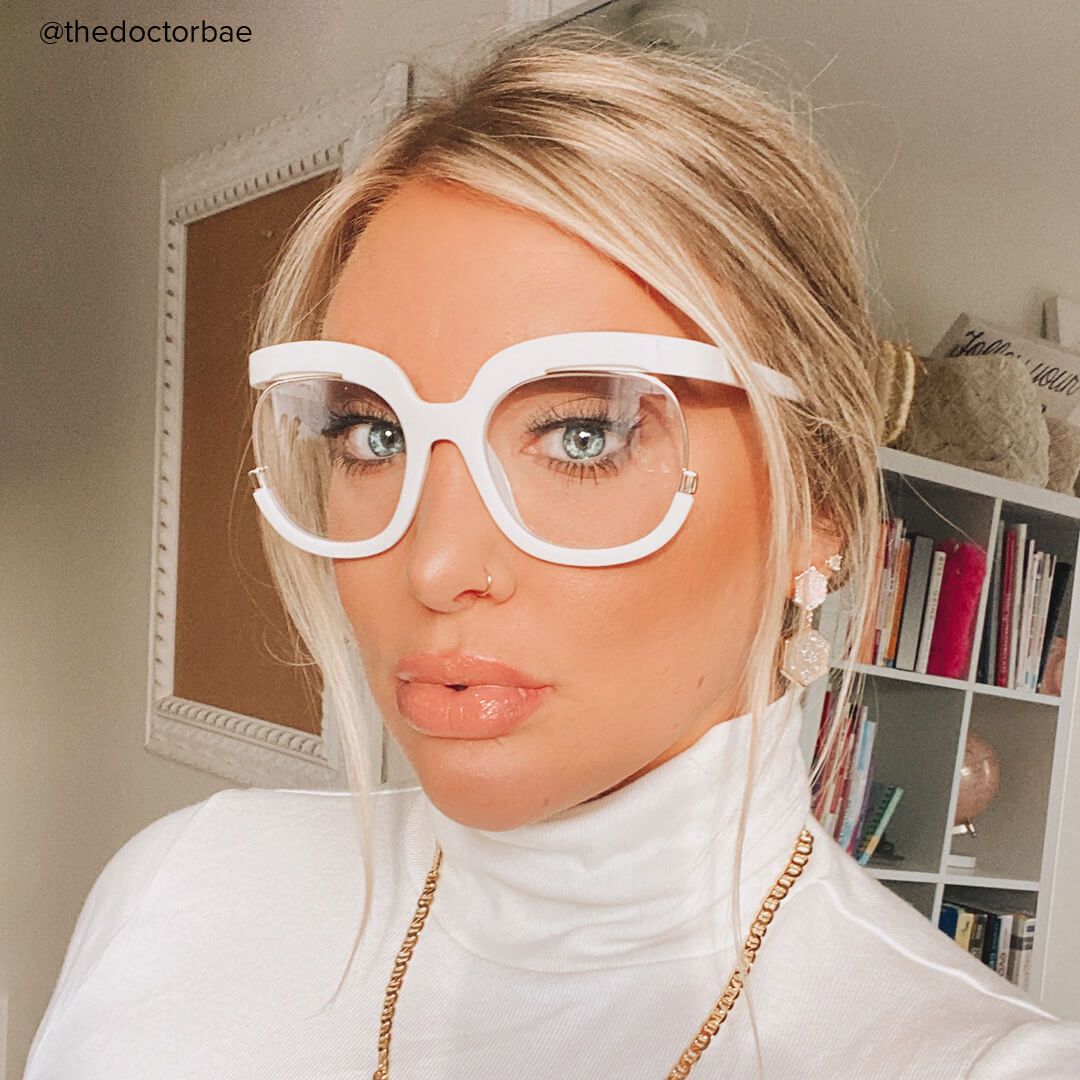 Fredia - Square White Eyeglasses - 10