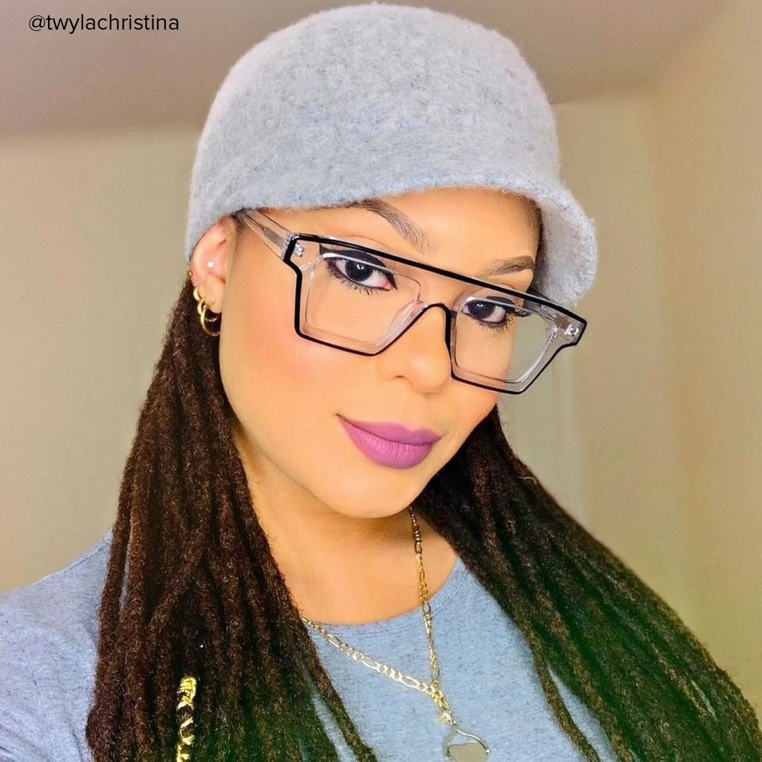 Treva - Rectangle Crystal Eyeglasses - 8