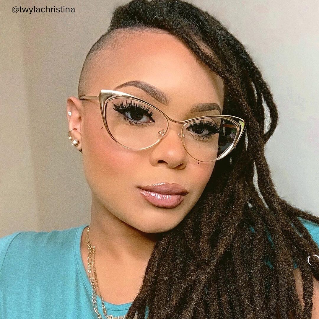 Annabelle - Cat Eye Gold Eyeglasses - 11