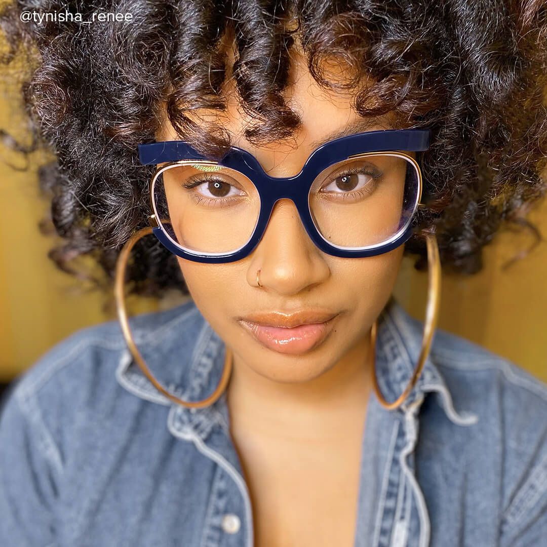 Fredia - Square Dark/Blue Eyeglasses - 9