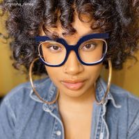 Fredia - Square Dark/Blue Eyeglasses - 9