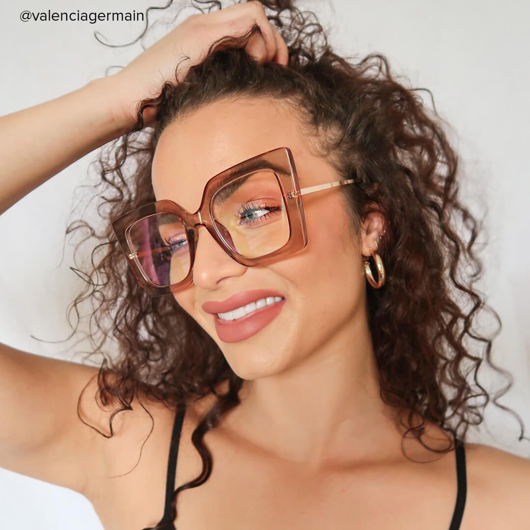 Adrienne - Square Brown Eyeglasses - 9