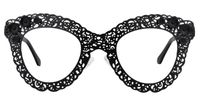 Bella - Butterfly Black Eyeglasses | Vooglam Angle View