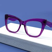 Escobar - Square Purple Eyeglasses | Vooglam On Model
