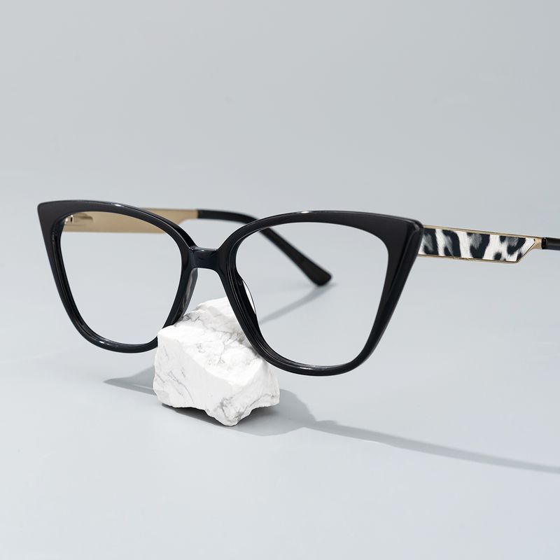 Meghan - Rectangle Black Eyeglasses - 5