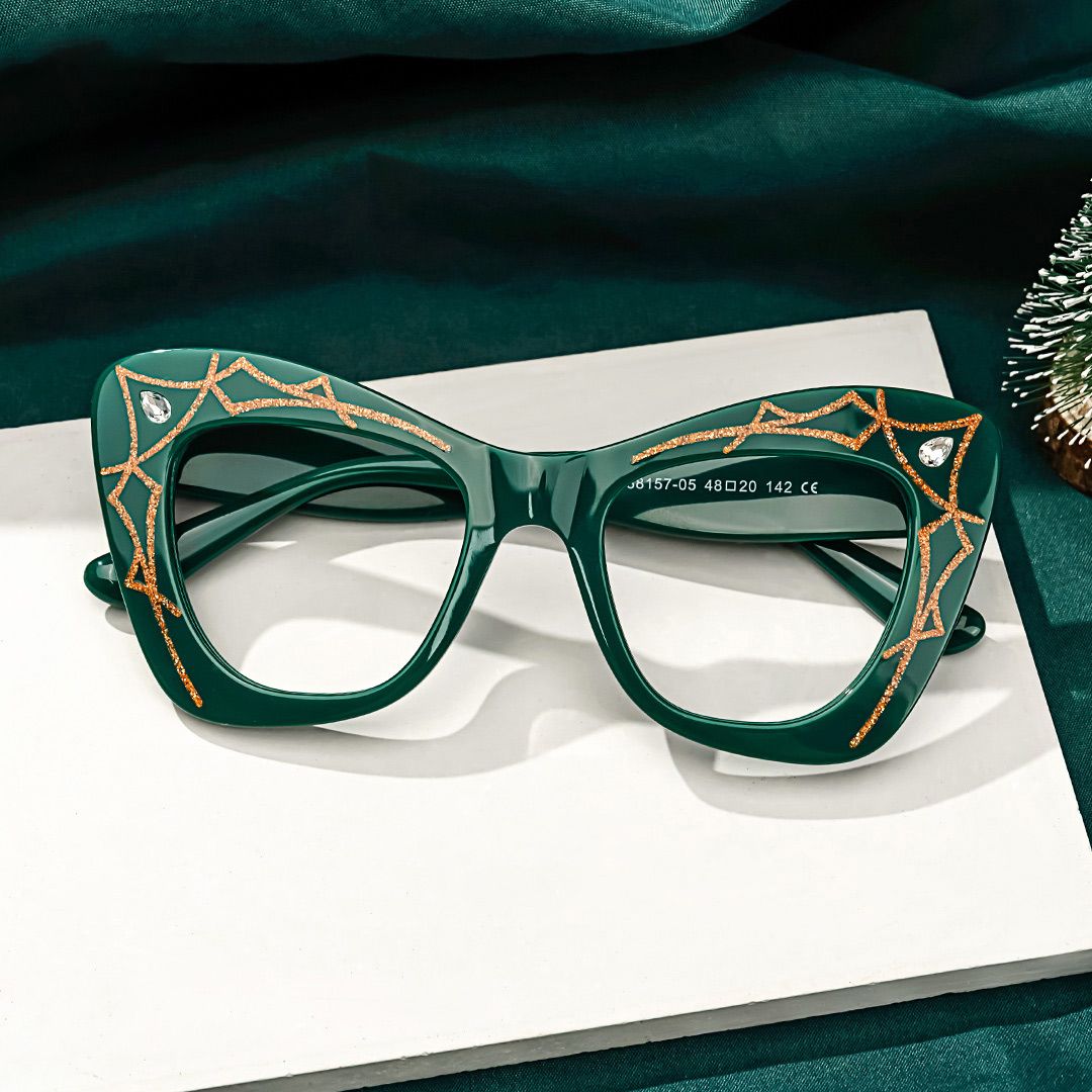 Zavala - Square Green Eyeglasses - 5