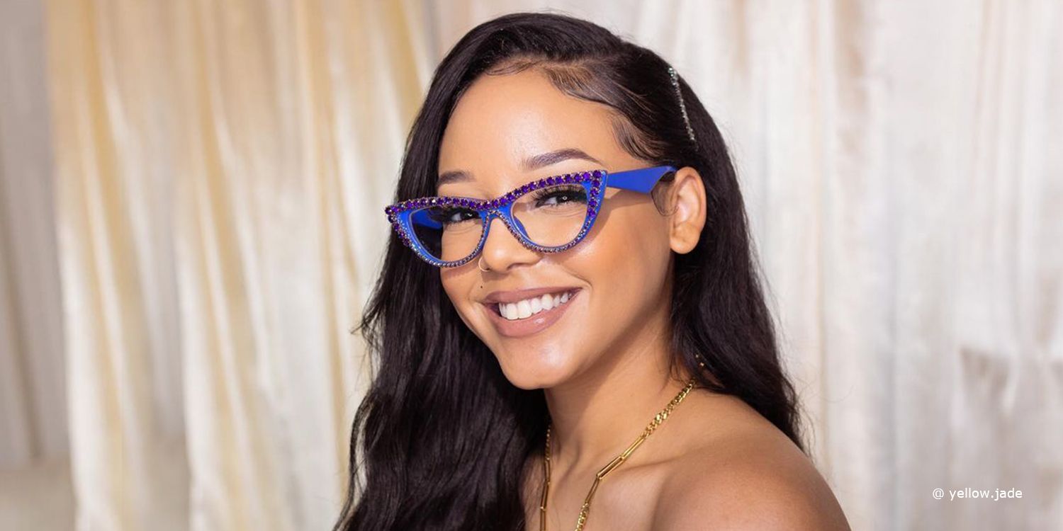 Exquisite Blue Cat Eye Glasses- 5