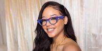 Exquisite Blue Cat Eye Glasses 