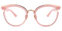 Cute Pink Cat Eye Glasses | Vooglam.com1 Angle View