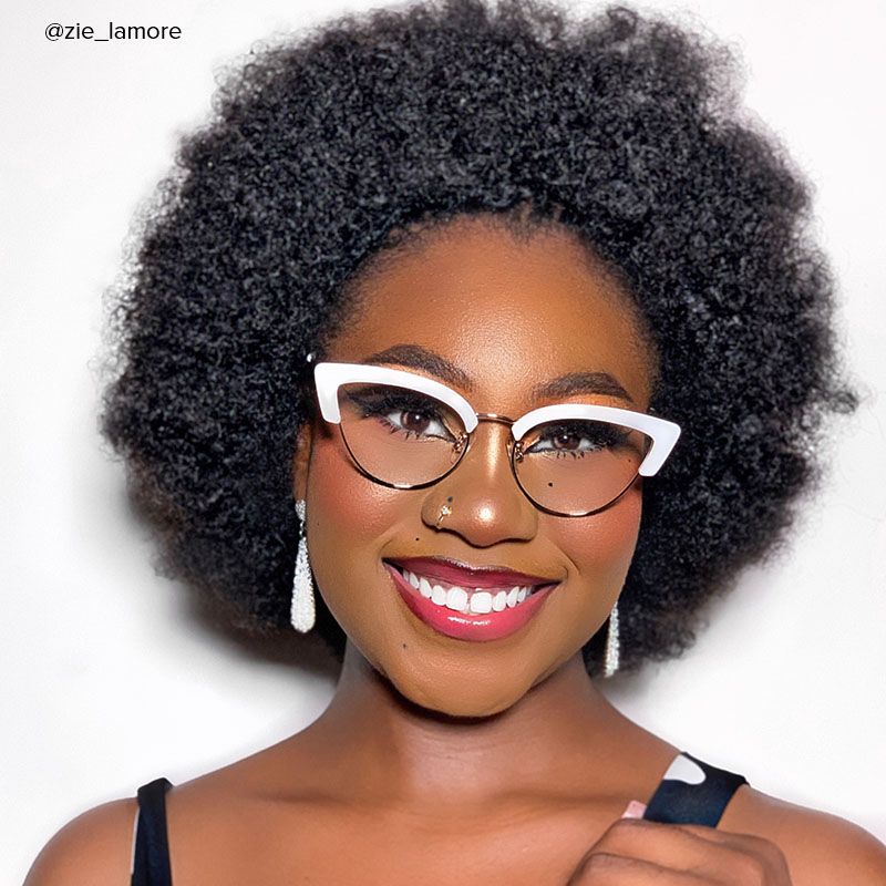 Faith - Cat Eye White Eyeglasses │ Vooglam- 9