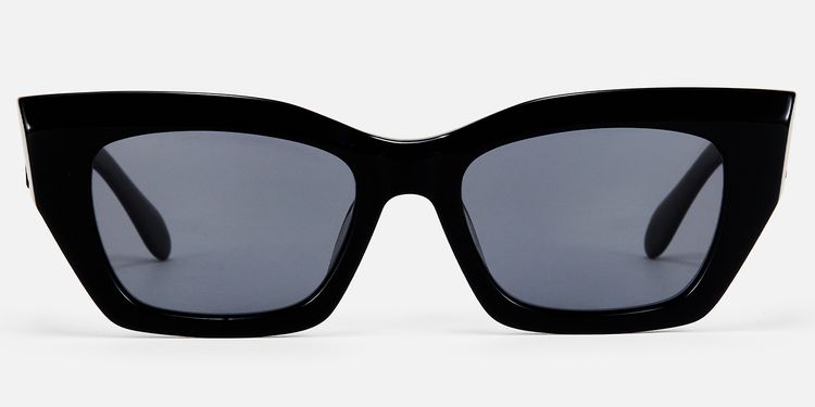 Velora - Cat Eye Black Sunglasses by Vooglam