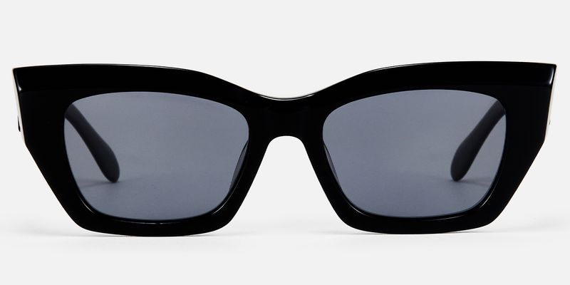 Velora - Cat Eye Black Sunglasses by Vooglam