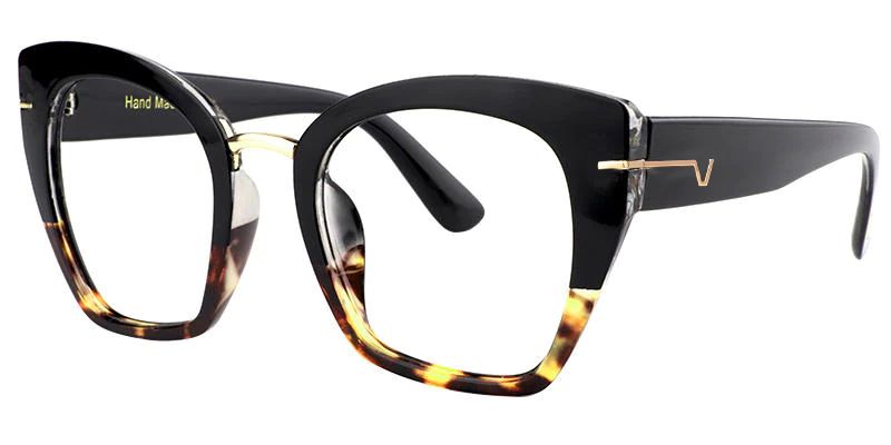 Paulina - Square Black Tortoise Eyeglasses
