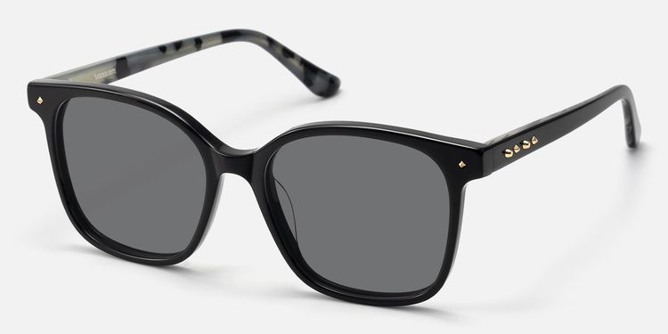 Radical - Rounded Square Black Sunglasses by Vooglam