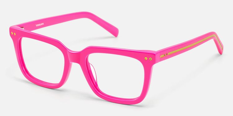 Remix - Chic Rectangle Pink Eyeglasses by Vooglam