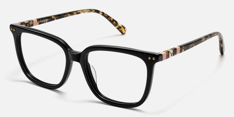 Terra - Square Black Eyeglasses by Vooglam