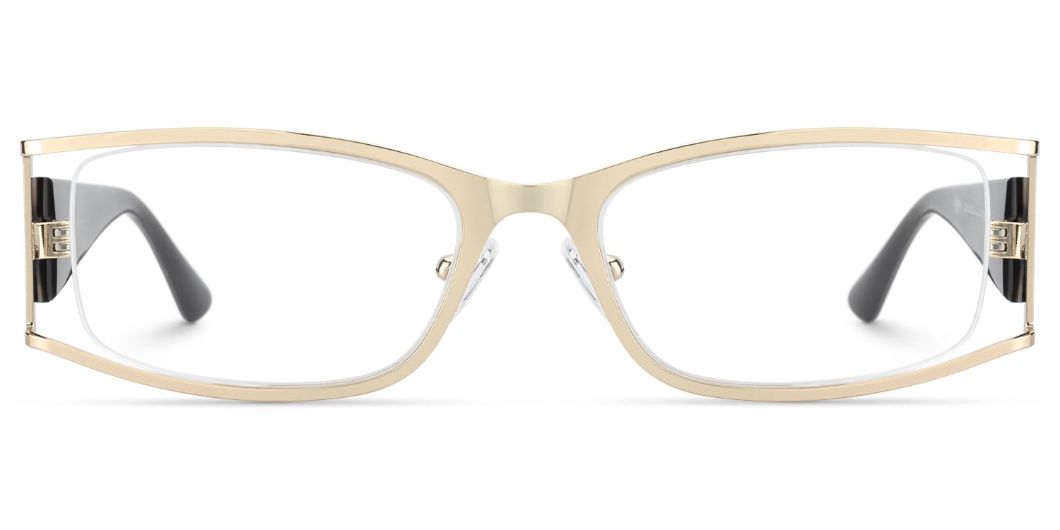 Elle - Rectangle Gold Eyeglasses by Vooglam Product Details 1