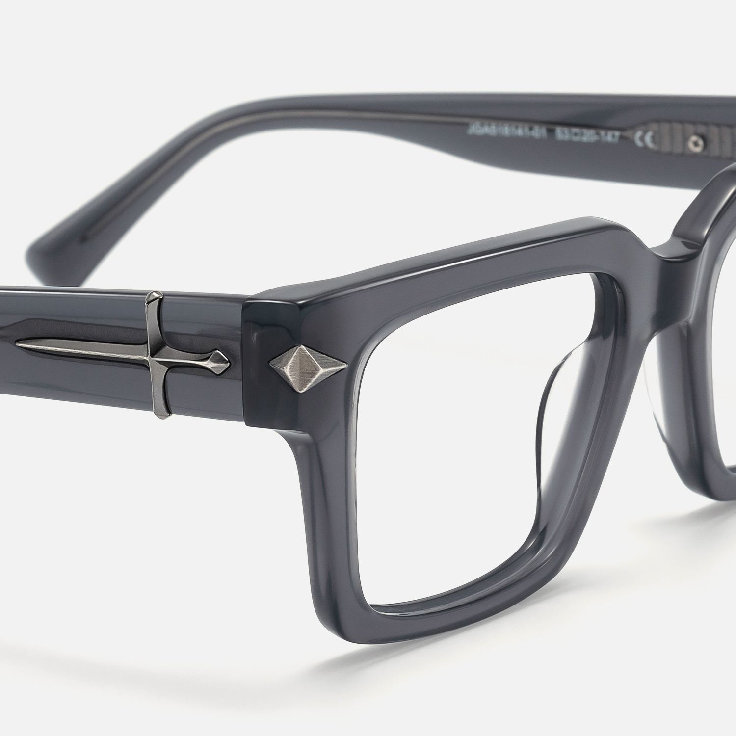 Covenant - Gray Transparent Sword Glasses by Vooglam - Design Details