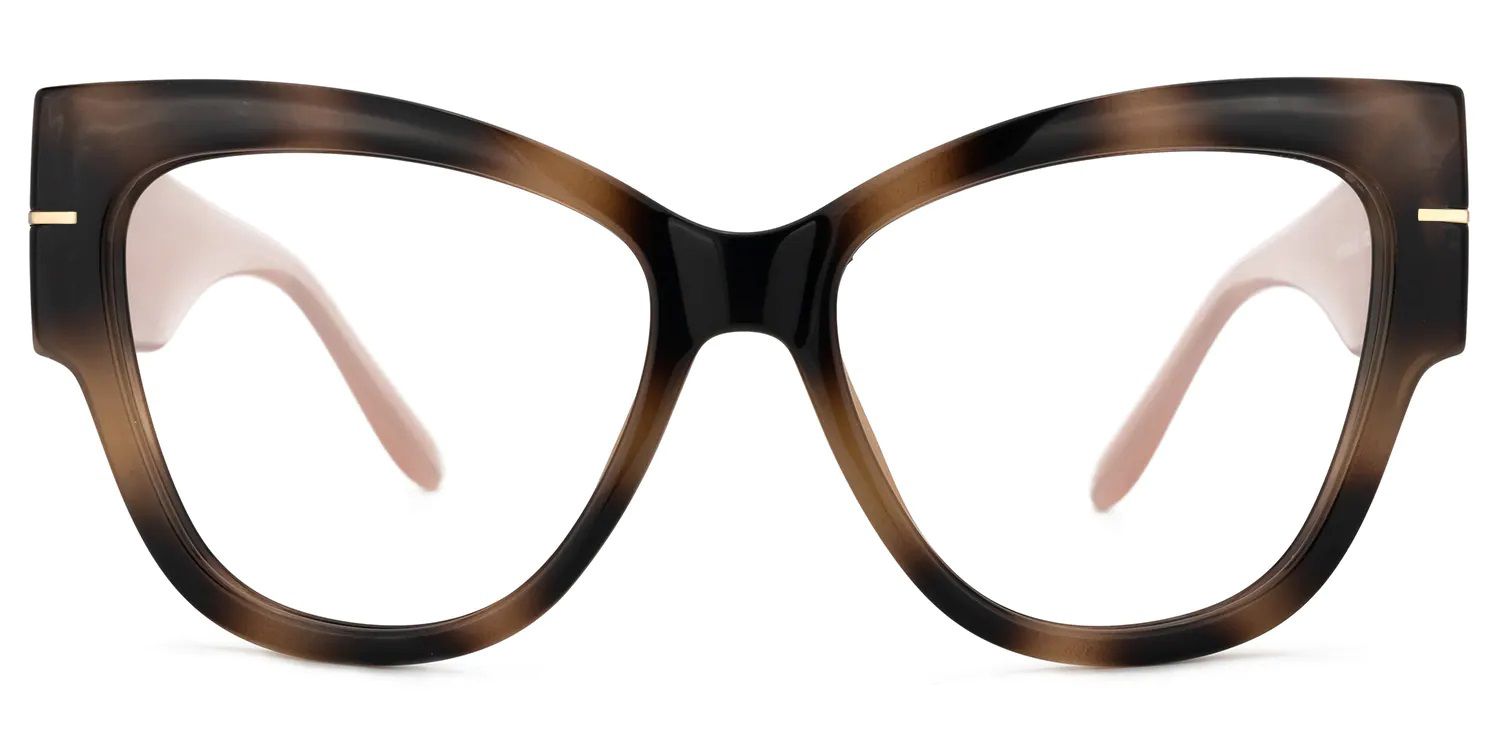 Elektra - Cat Eye Tortoise Eyeglasses | Vooglam Angle View