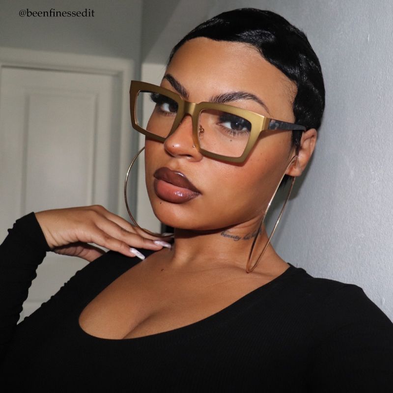 Arnal - Rectangle Gold Eyeglasses - 5