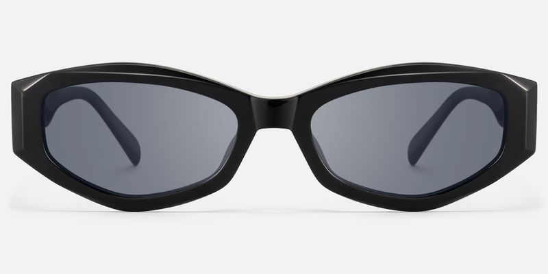Vesper - Geometric Black Sunglasses | Vooglam