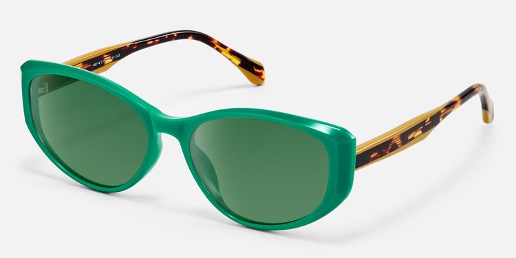Macsen - Cat Eye Green Prescription Sunglasses by Vooglam