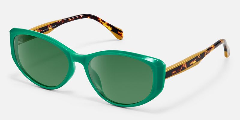 Macsen - Cat Eye Green Prescription Sunglasses by Vooglam