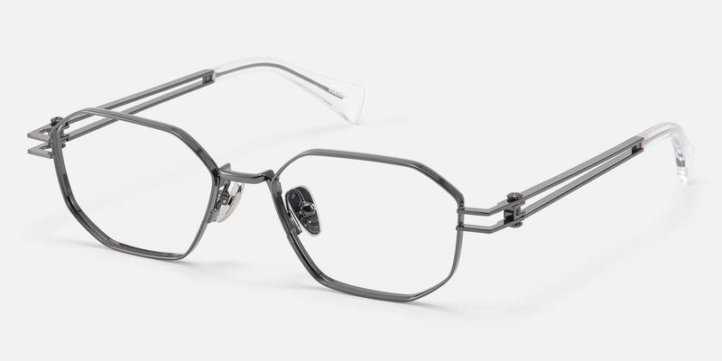 Loos - Daily Gunmetal Double Wire Temple Glasses by Vooglam