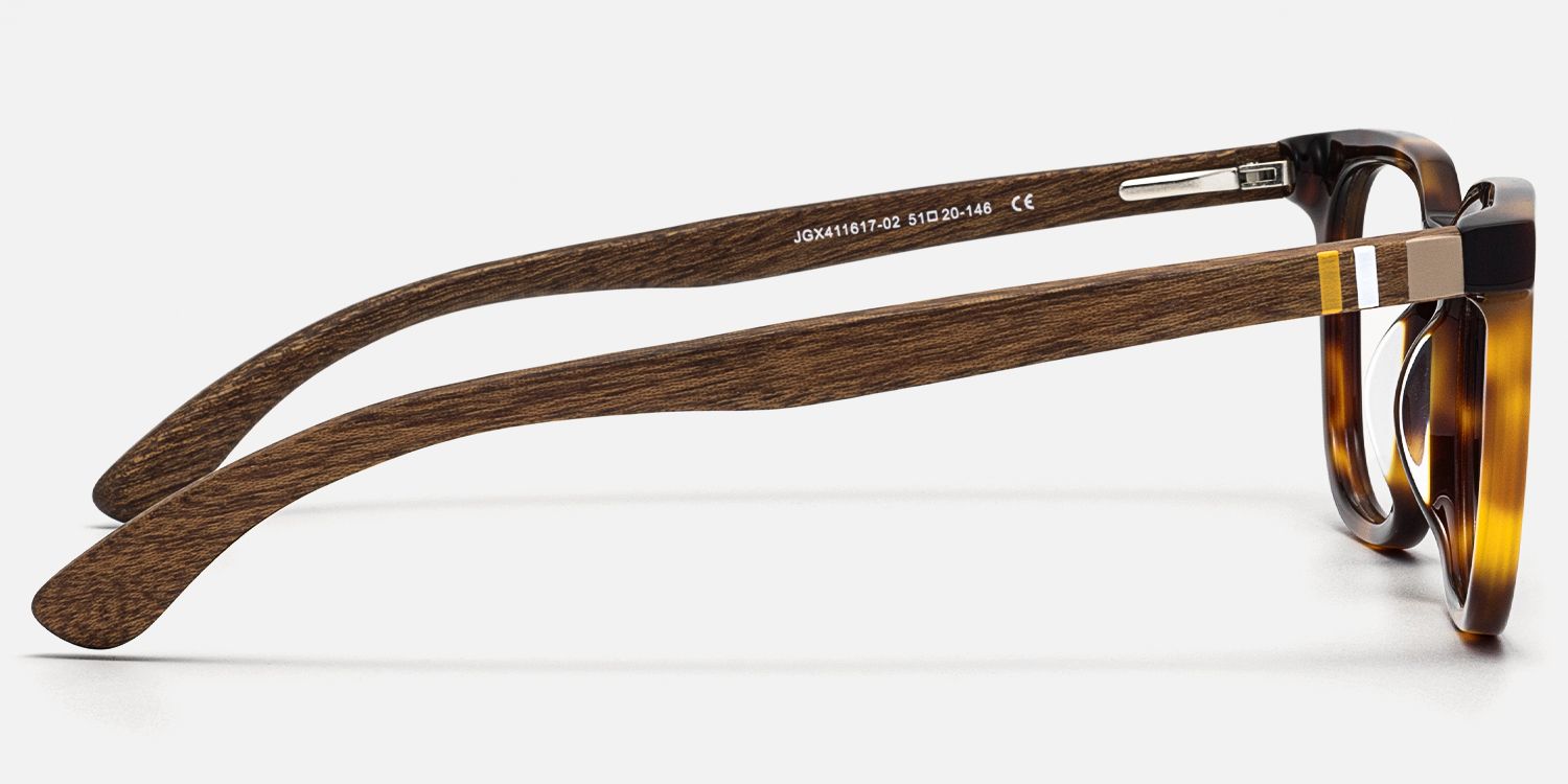 Lote - Square Tortoise Eyeglasses by Vooglam - Side View