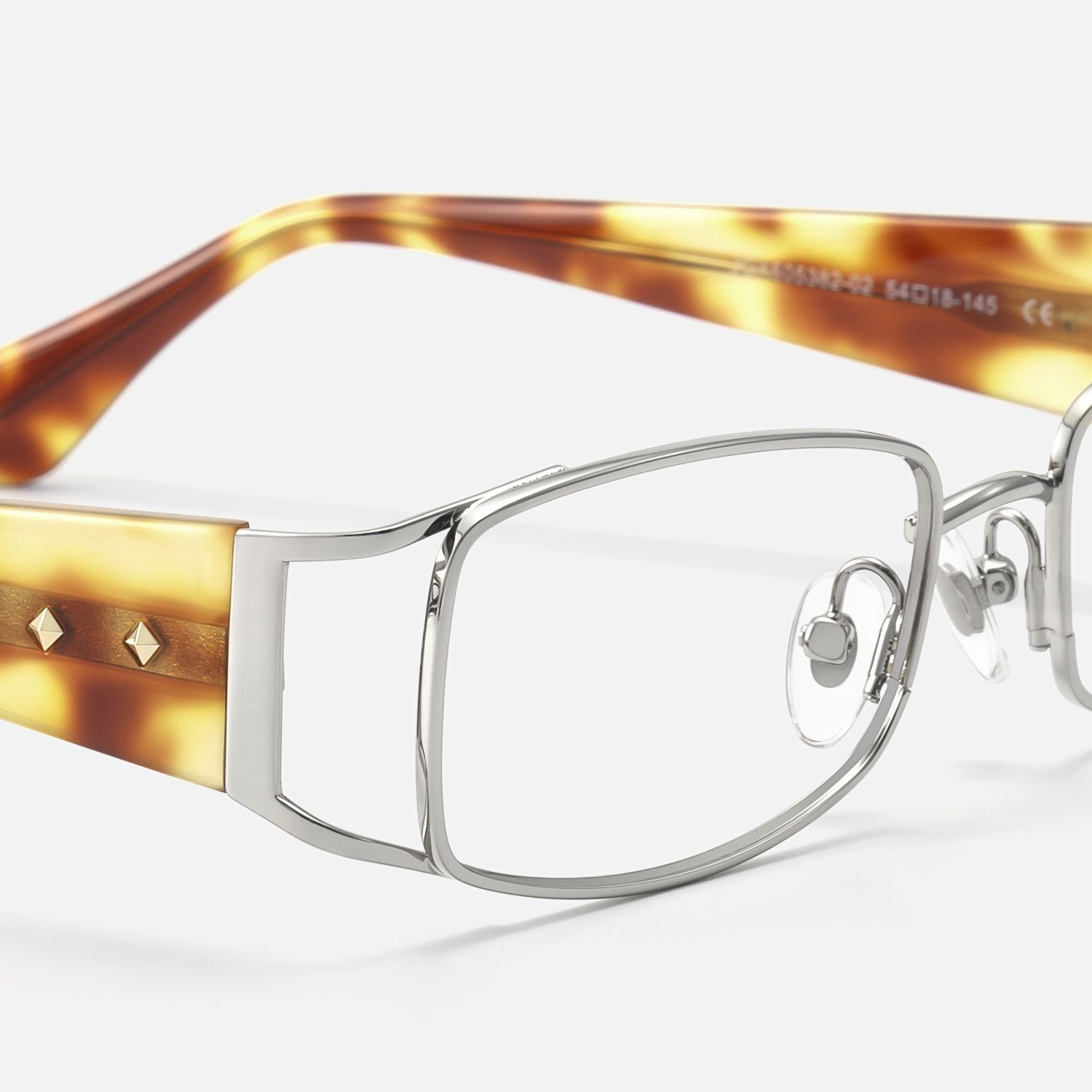 Wren - Nickel-Free Rectangle Silver Eyeglasses by Vooglam - Design Details