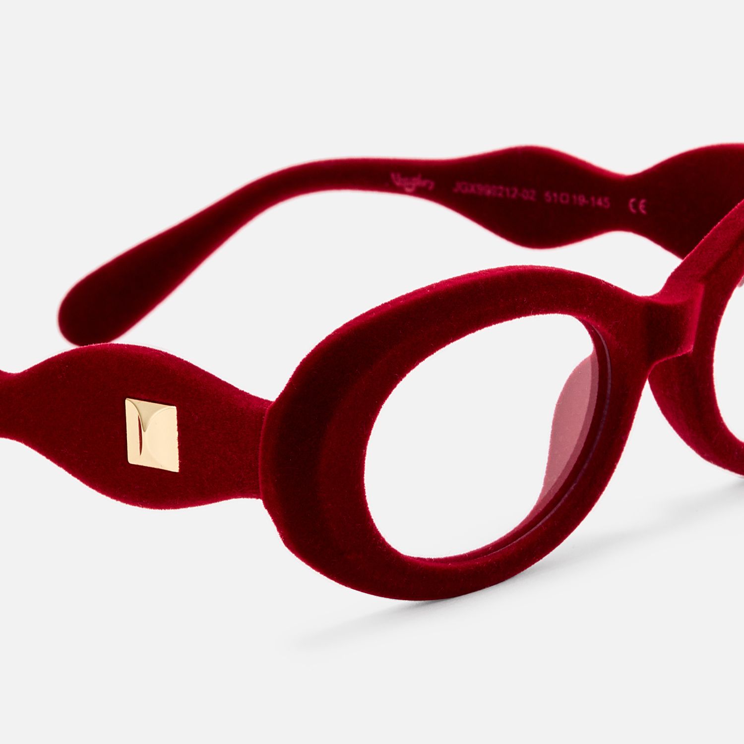 Royale - Oval Red Eyeglasses by Vooglam - Design Details