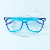 Butterfly Blue Eyeglasses | Vooglam On Model