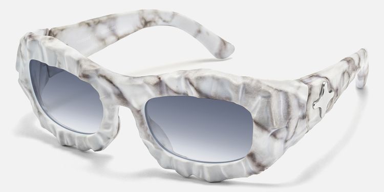 The Geologist - Marbled Gradient Gray Sunglasses by Vooglam