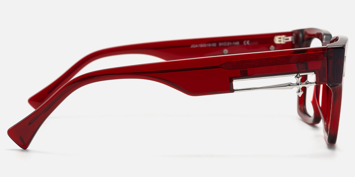 Stiletto - Transparent Red Gohtic Sword Glasses by Vooglam - Side View
