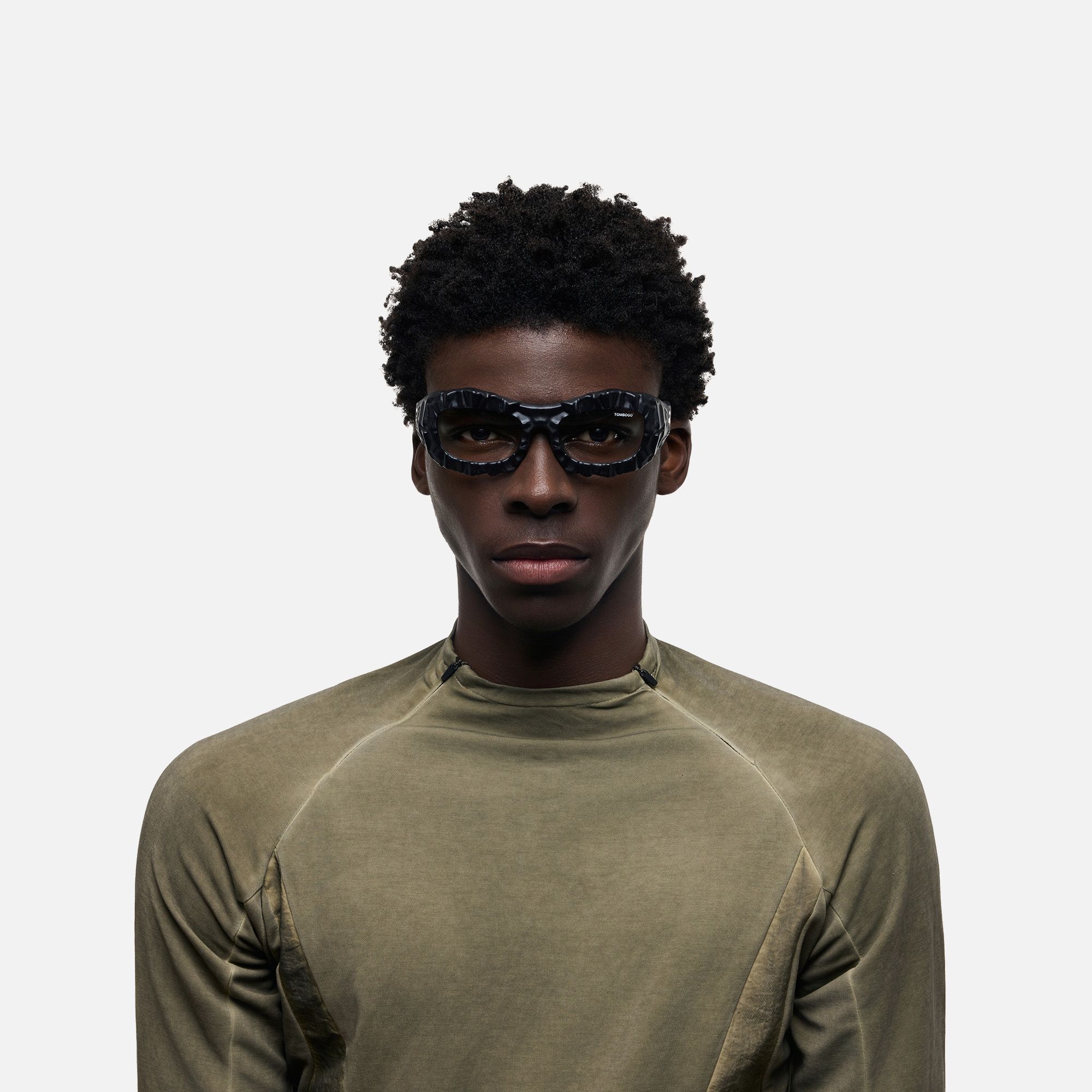 The Geologist - Bold Black Stone Texture Glasses by Vooglam - Lifestyle Look