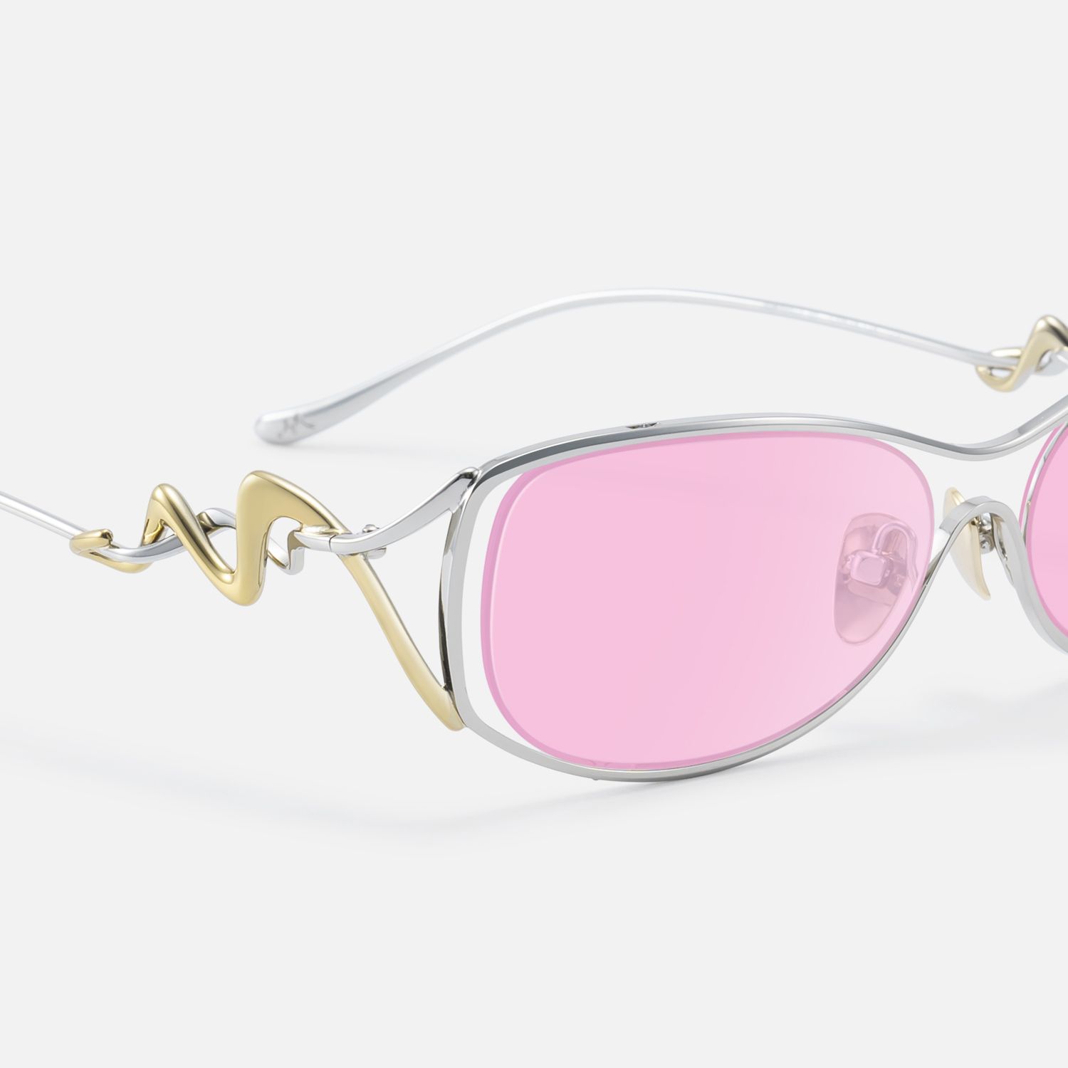 Okinawa - Wave Temple & Pink Tint Hollow Shades by Vooglam - Design Details