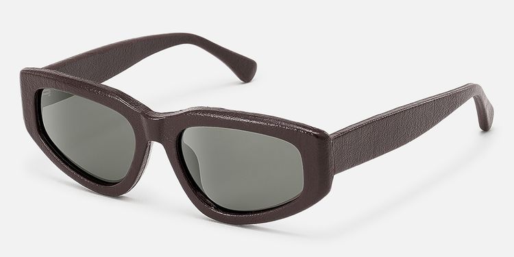 CruzHide - Geometric Brown Sunglasses by Vooglam