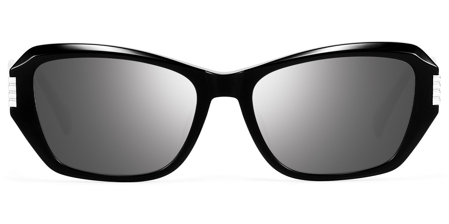 Flicker - Geometric Black Bug Eye Sunglasses by Vooglam Product Details 1